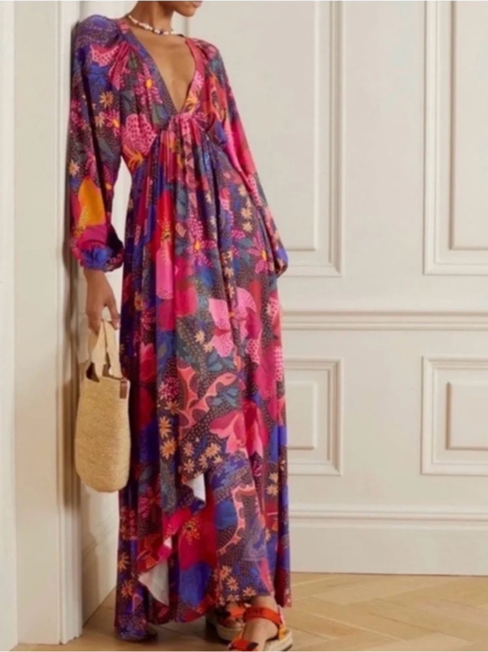 Farm Rio Bohemian Floral Maxi Dress sz M